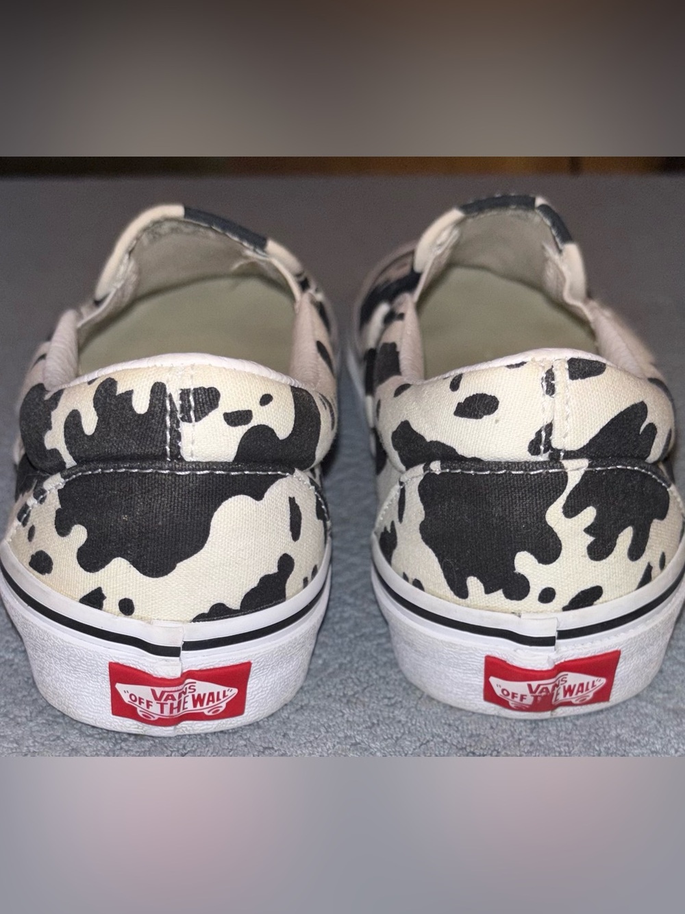 Vans Customs Classic Slip-On Cow Print - NWOT Sz. 8 - Picture 3 of 6